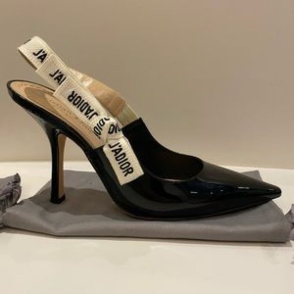 J’Dior slingback patent 10cm heels size 39 - Picture 2 of 6